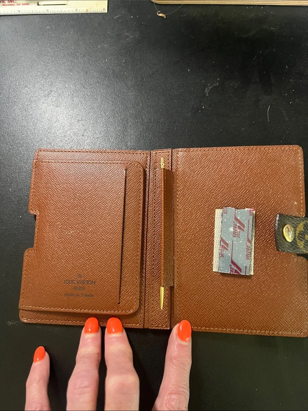 Authentic Vintage Louis Vuitton Brown Monogram Wallet (phone/other electronic)